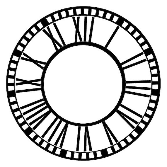 Classical Clock Face Vinyl Wall Decal by WilsonGraphics on Etsy