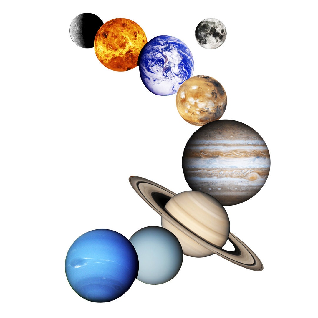 Order of the Planets Vinyl Wall Decal by WilsonGraphics on Etsy