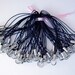 100 Black Cell Phone Moblie Strap Lariat Split Ring Findings