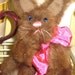 SALE Handcrafted Easter Bunny 8 Inches Tall Recycled Mink