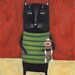 Black Cat Art - Cat with Sock Monkey - Black Cat Print - I Love My Sock Monkey