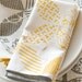 As Seen in REAL SIMPLE, Hand Printed Cloth Napkins, Sunshine Yellow, set of FOUR Anna Joyce Textile Collection