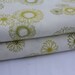 Bed Sheet Fabric-Green and Yellow Floral-Reclaimed