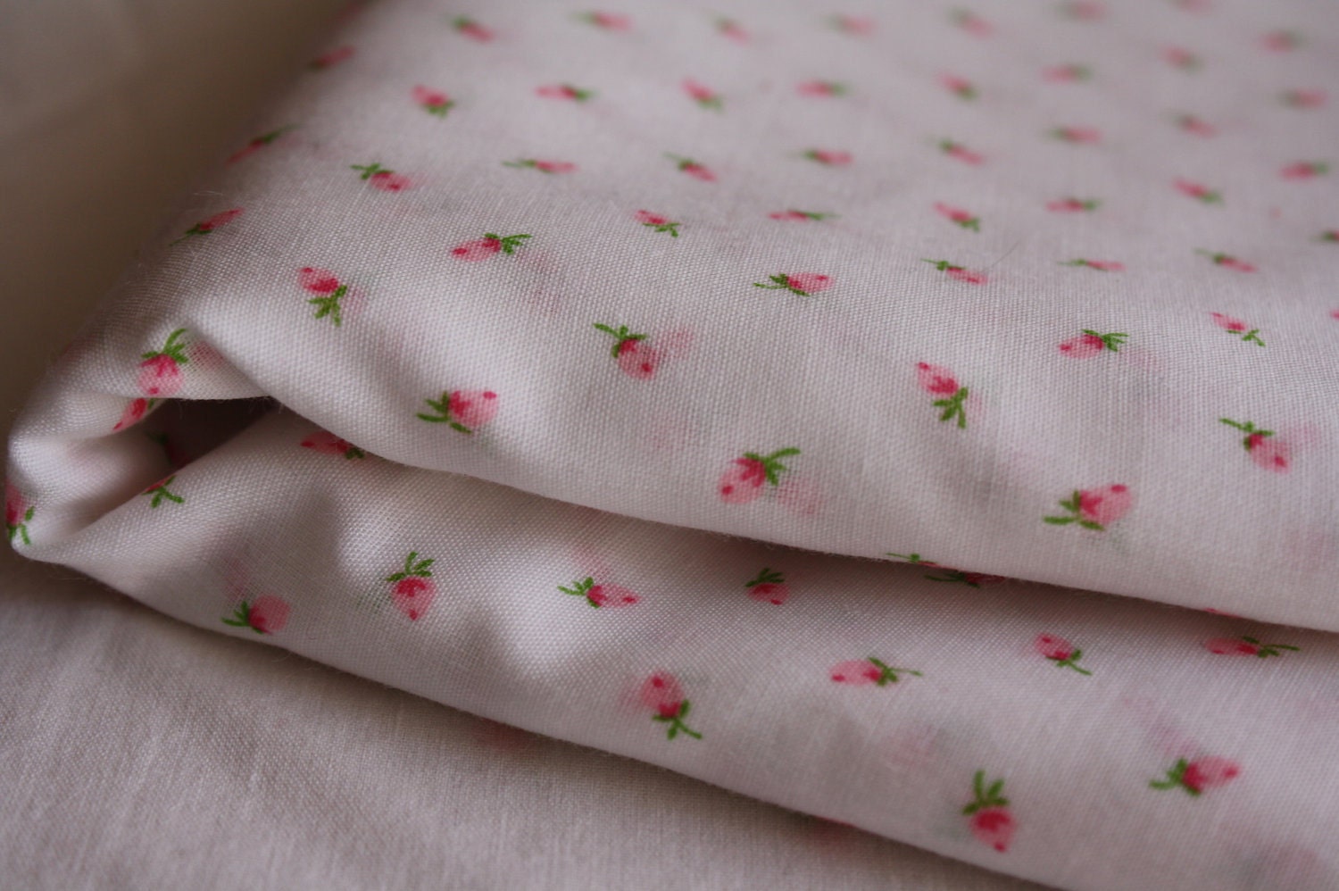 Vintage Pink Rosebud Fabric