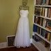 1950's Mike Benet Strapless Marilyn Monroe Wedding Dress. Tea Length. Boned Corset.
