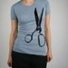 Blue Destroyed Scissors Top