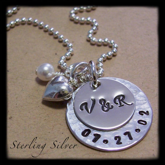 Personalized Jewelry Hand Stamped Sterling Silver Necklace