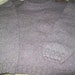 Hand Knit classic knitted Peace Fleece wool mohair crewneck boxy pullover sweater Latvian Lavender woman 10 12 14