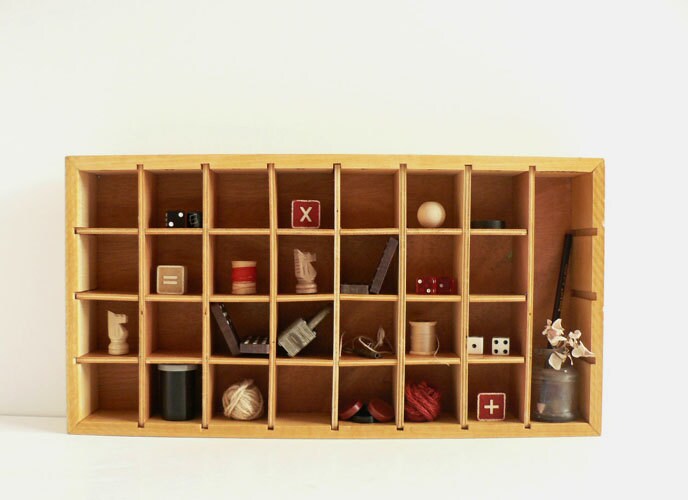 Wooden Cubby Hole Box