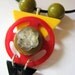 I'm a Superhero- Recycled Button Pendant