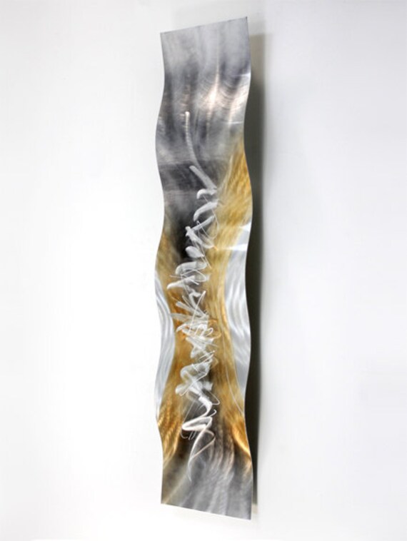 Gold/Silver Abstract Metal Wall Sculpture Modern Metal Wall