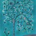 Filigree Tree In Turquoise - Print 8x10