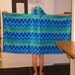 Blue/Green Polka Dots Hooded Towel