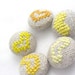 Custom Listing for Maria - Yellow Hearts - Hand Embroidered Buttons