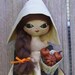 Primitive Harvest Folk Art Doll Autumn Pilgrim Girl