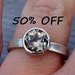 RESERVED - CLEARANCE - Fair Trade Zultanite and Recycled 14k White Gold Ring, size 8