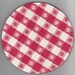 Classic Cafe Red Checkered decorative Mouse Pad round hot pad gingham summer retro