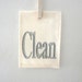 Mini dish towel Dishwasher Clean Dirty Magnet sign Gray Blue