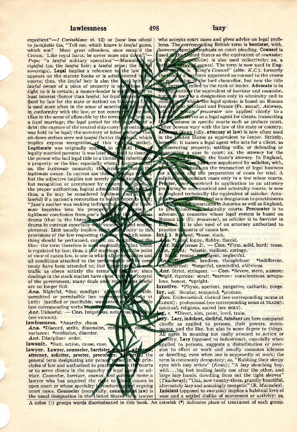 Tarragon herb dictionary book page collage art by Txalteredart