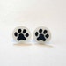 HYPOALLERGENIC Post Earrings Paw Prints Clay Earrings School Spirit Bobcats Panthers Bulldogs Puppy Dog Bear Print Jewelry