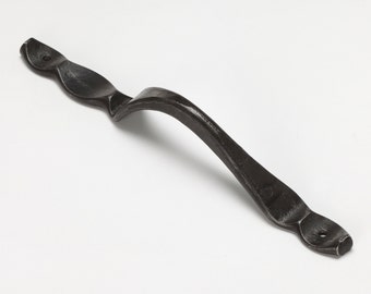 Barn door handle, barn door pull, black iron handles, wrought iron handles, cabinet hardware, iron drawer pull, hand forged pulls, item 1102