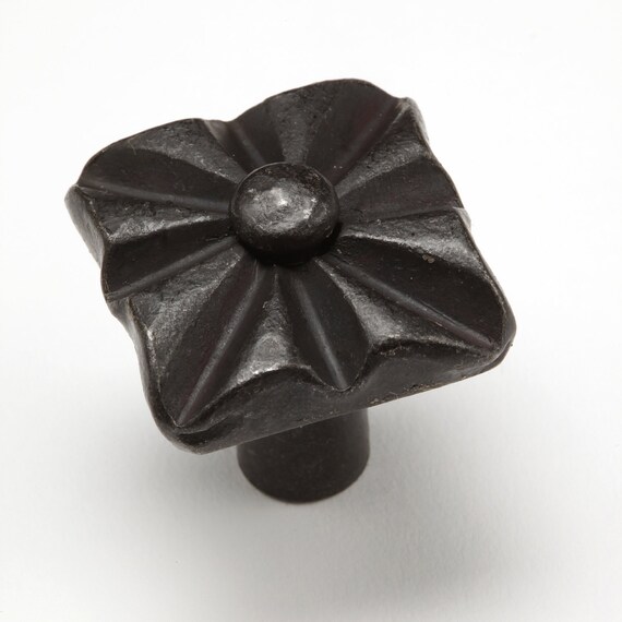 1" Rosette Knob - Wrought Iron Kitchen Cabinet Hardware ...