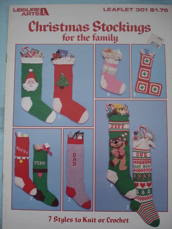 Vintage Christmas Stockings for the Family Knit and Crochet