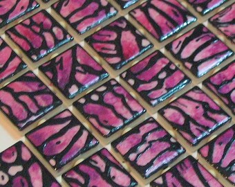 Mosaic Tiles, HP, Flutter By, Butterfly, Pink Monarch