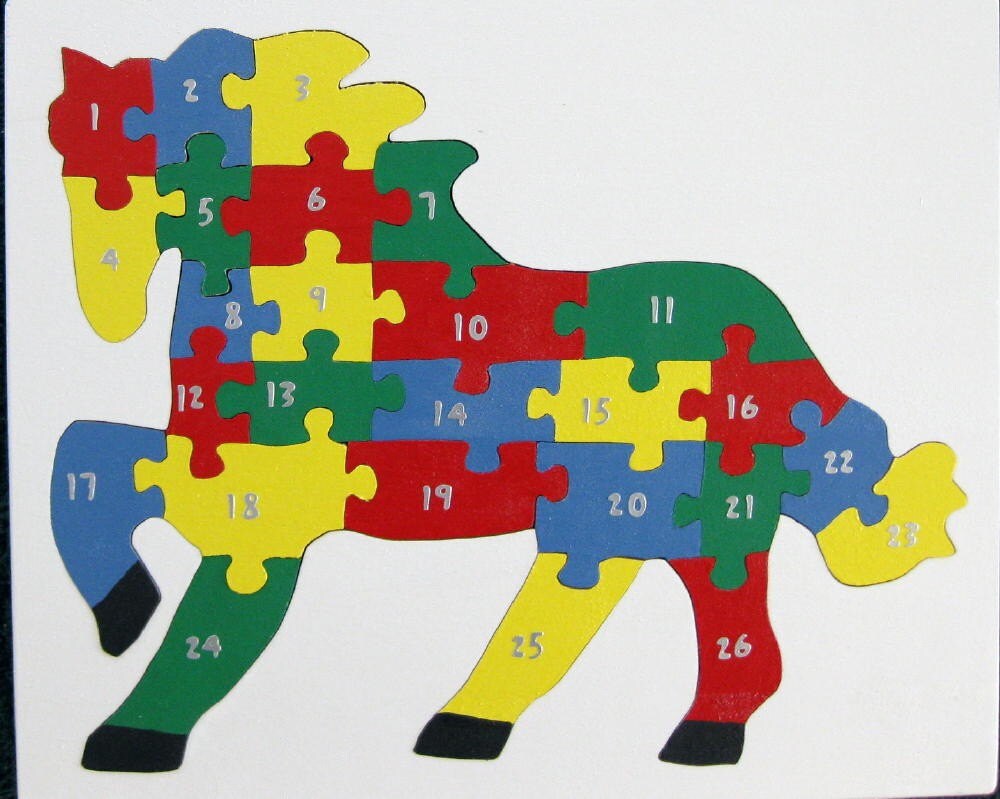 paint by number wooden puzzle