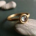bubble . gold 4mm . shadow . simple rhinestone stacking ring