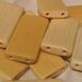 100 NATURAL BAMBOO TILE BEADS DOMINOES ALTERED ART Charity