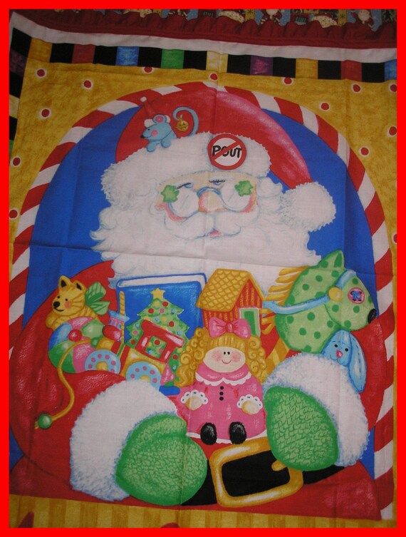 CHRISTMAS SANTA CLAUS SNOWMEN crib toddler NEW bedding set