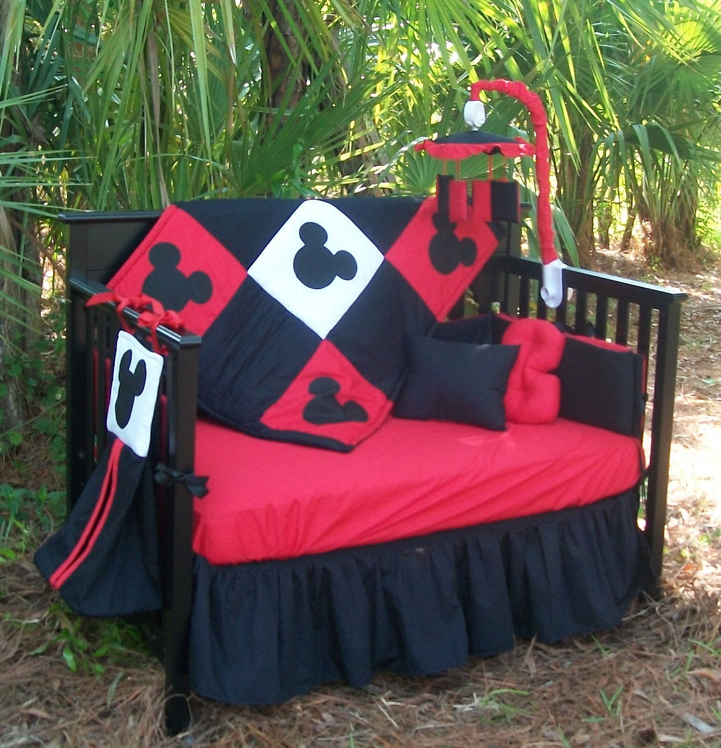 New Custom Made Disney Mickey Mouse full Crib Bedding Set
