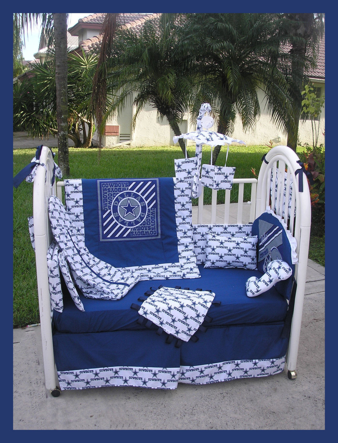 New Nursery Custom Made Baby Crib Bedding Set In Dallas Baby Crib Bedding Set In Dallas Cowboys Fabric Zoom