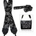 SALE Dslr Camera Strap SLR Digital Camera Padded Strap Nikon Canon - Pretty Paisley black white RTS