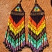 Native American seed beaded rainbow beauties long