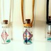 Leather Penabranca Bottle of Light Necklace in gold leather