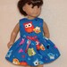 SALE American Girl Doll Dress Owls on Blue