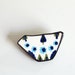 Broken Plate Brooch - Blue Swiss Chalet - Recycled China