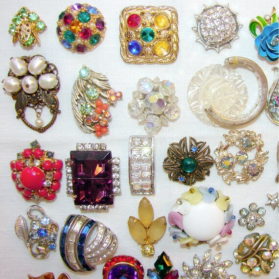 Lot Single Earrings Rhinestone Glass Bead Pearls Salvage