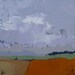 Abstract landscape oil painting, Fading Summer