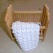 Knit White Miniature Blanket 1/12 Scale Doll House