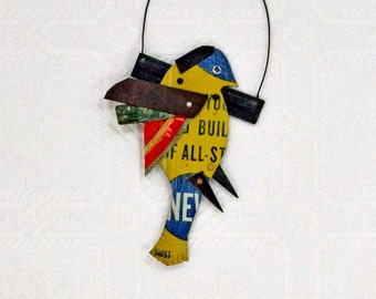 Grunge Bird II - Original Mixed Media Assemblage