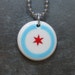pendant / necklace chicago flag.