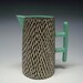 Mod Pitcher porcelain turquoise black white