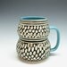Modern Porcelain Mug BLUE black white
