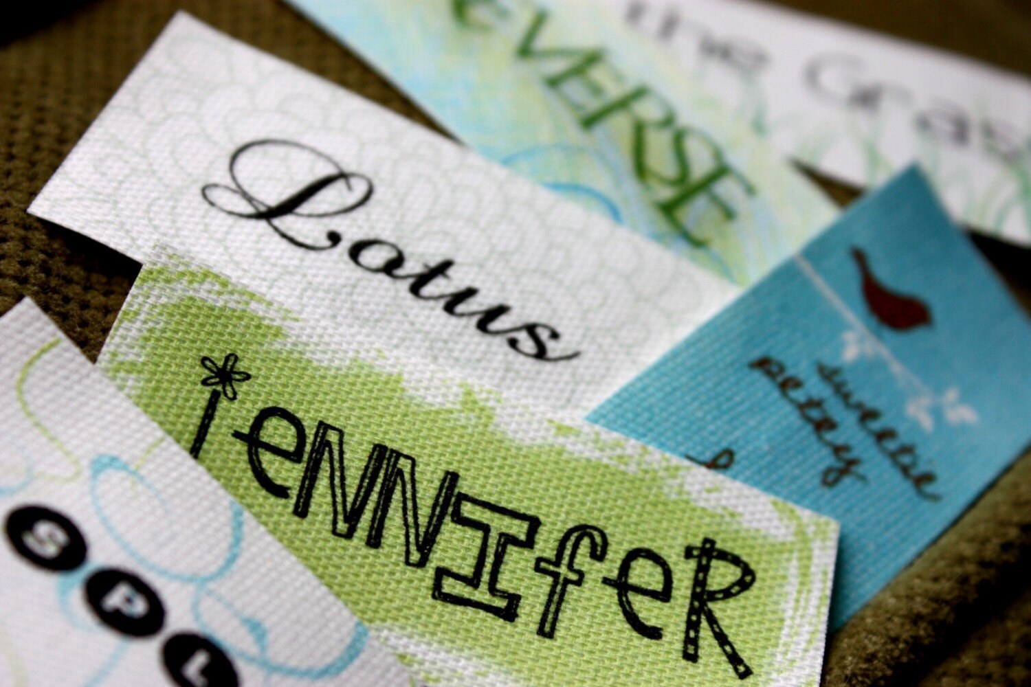 30 Custom Printed Fabric Labels Your Choice Sew by JennifersJewels