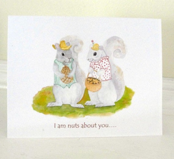 Happy Anniversary Sweet Squirrel Couple Card 8593