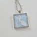 Egret Bird Art, Glass Silver Pendant Necklace, White Heron Bird Pendant Necklace, Silver Chain, Bird Jewelry