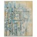 Abstract Art Original Collage Painting Modern Art Drawing Big 24x30 Canvas Blue Black White Yellow